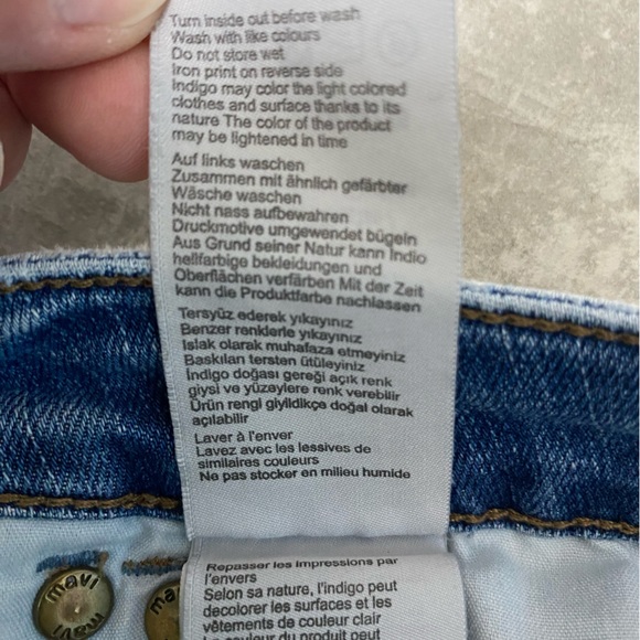 Mavi Jeans high rise raw folded hem size 25/29 - Picture 10 of 12